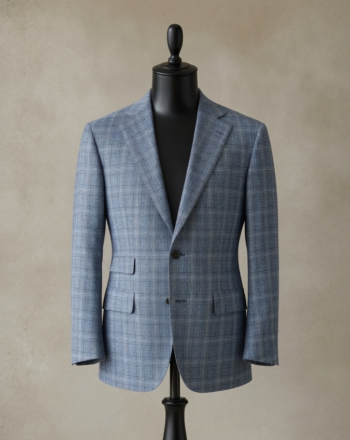 Blue on Blue Checkered Jacket